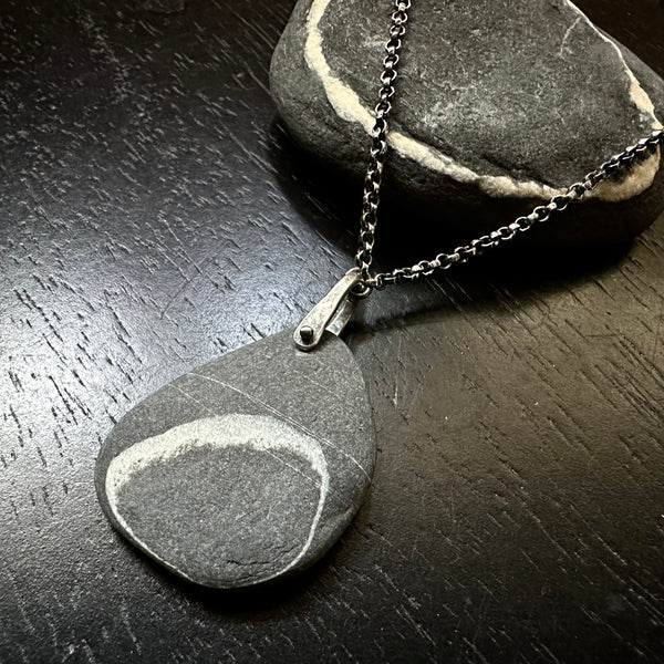 VERMONT ROCKS! "WISHING STONE" TINY SILVER TALISWOMAN, OOAK #11