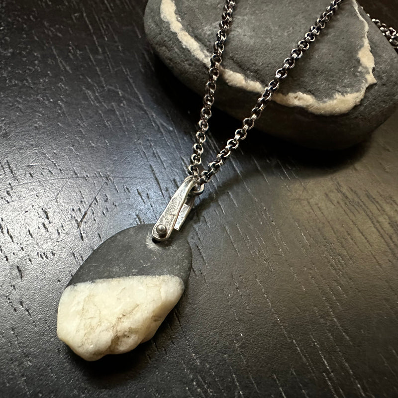 VERMONT ROCKS! "WISHING STONE" TINY SILVER TALISWOMAN, OOAK #18