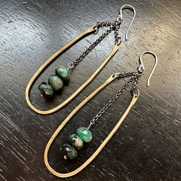Medium Hestia Earrings - Emerald