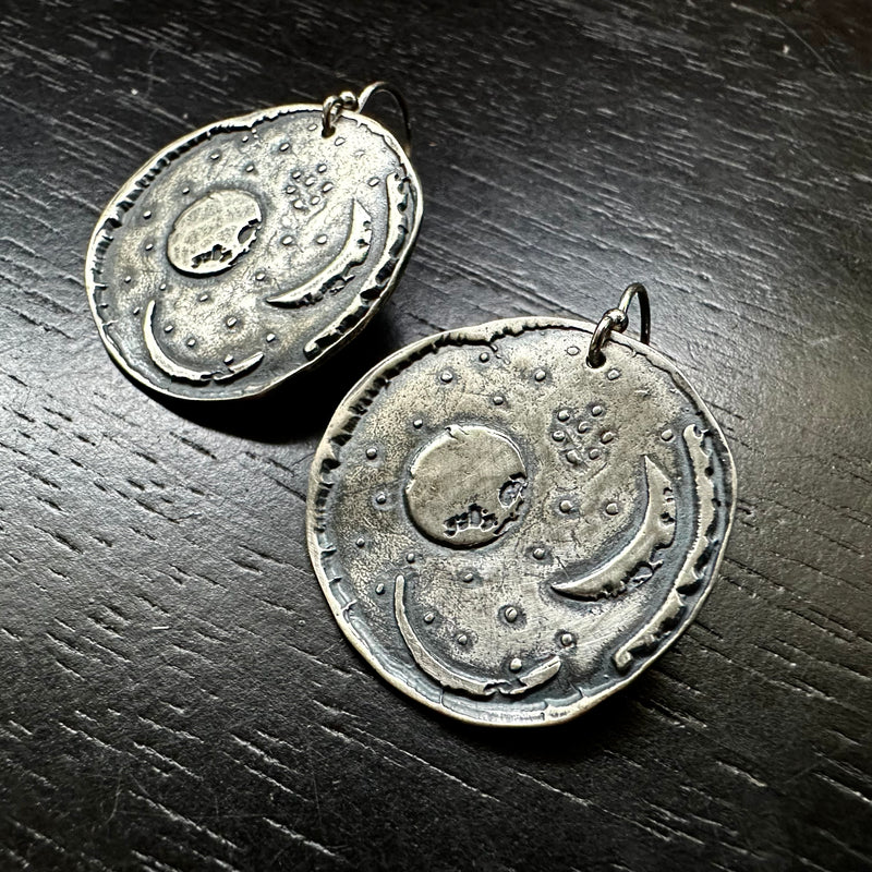 Nebra Sky Disc Earrings in Silver