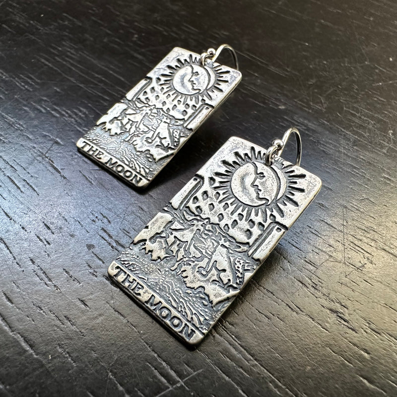 Moon Tarot EARRINGS - Sterling Silver