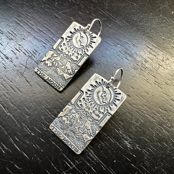 Moon Tarot EARRINGS - Sterling Silver