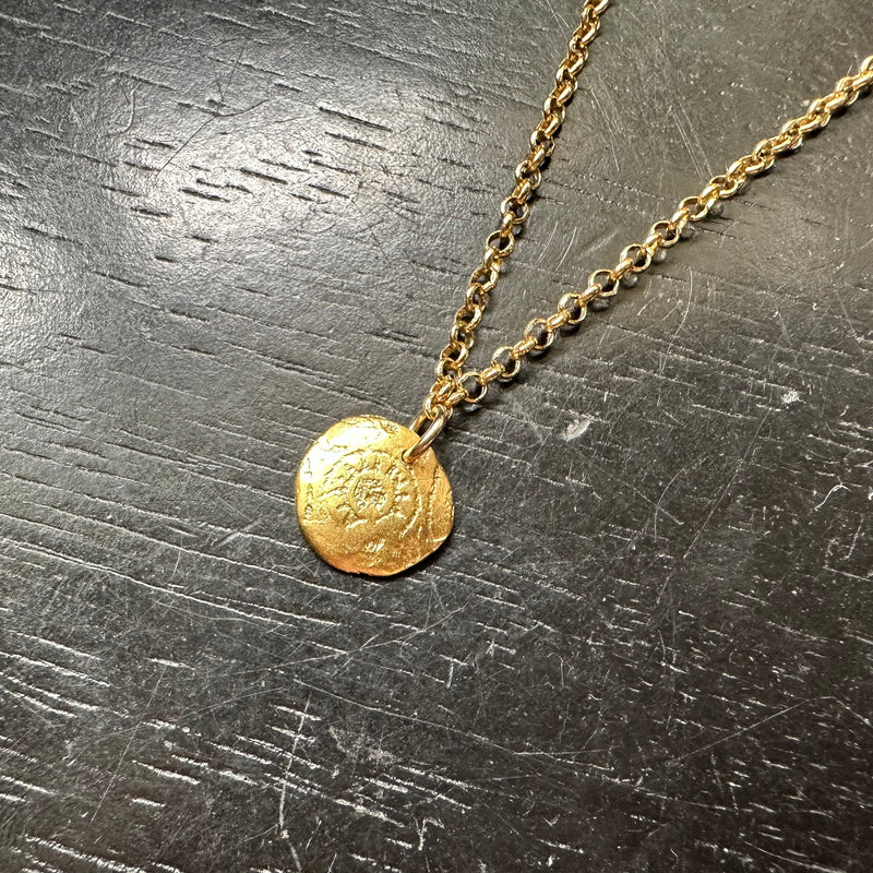 Rage Against the Dying of the Light Pendant - 24K GOLD VERMEIL