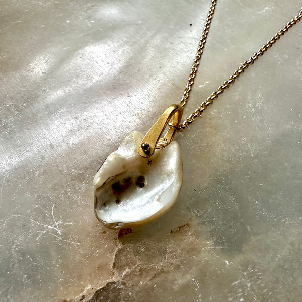 #3 Vermont Shell Remnant 24K Gold Vermeil Taliswoman necklace, OOAK #3