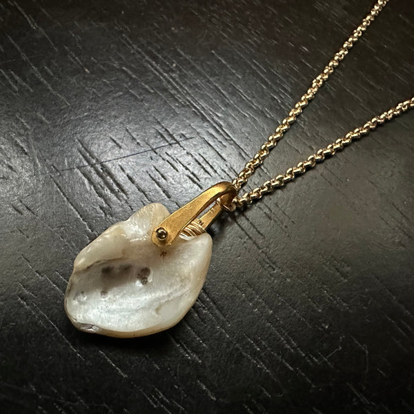 #3 Vermont Shell Remnant 24K Gold Vermeil Taliswoman necklace, OOAK #3