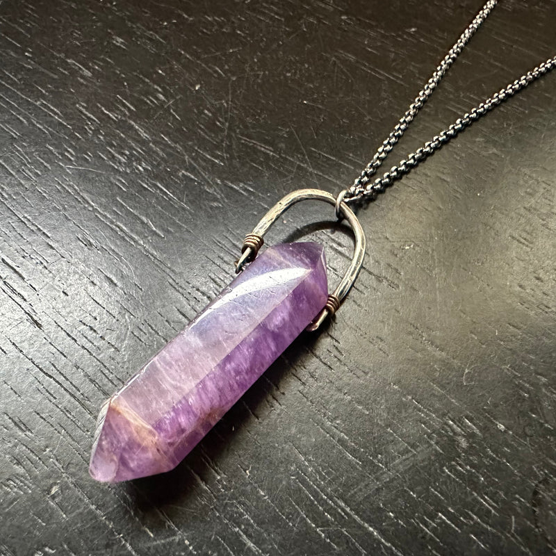 AMETHYST TALISWOMAN Necklace - Silver Bail