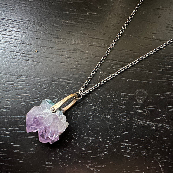 Natural Amethyst Slice Pendant #2