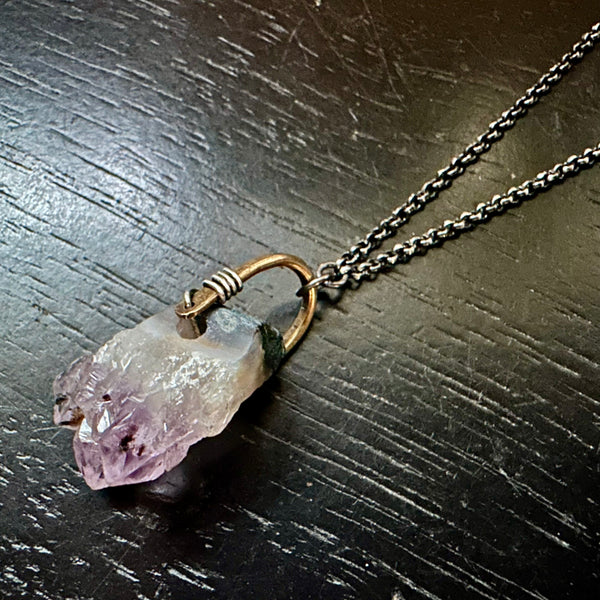 Natural Amethyst Slice Pendant #3