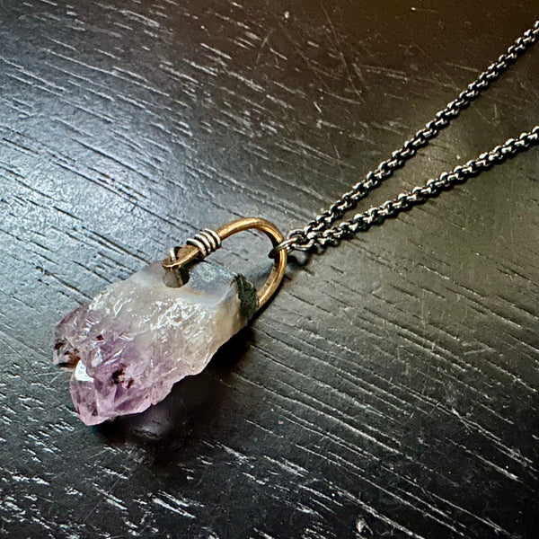 Natural Amethyst Slice Pendant #3