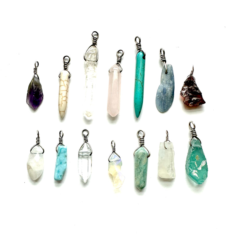 Long Side Crystal Charms - 14 to Choose From