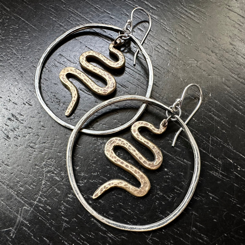 Medium Snake Hoops