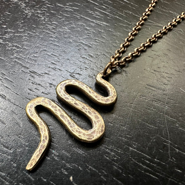 Snake Pendant - Brass