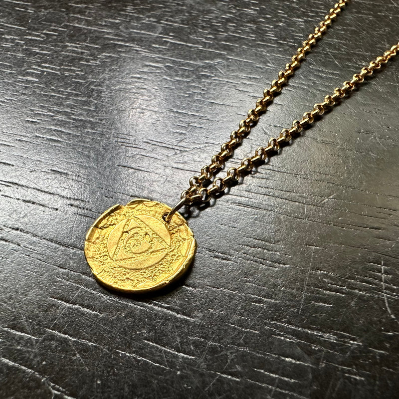 Chakra Kahn - Gold Pendant on Chain: Choice of 7 Chakras