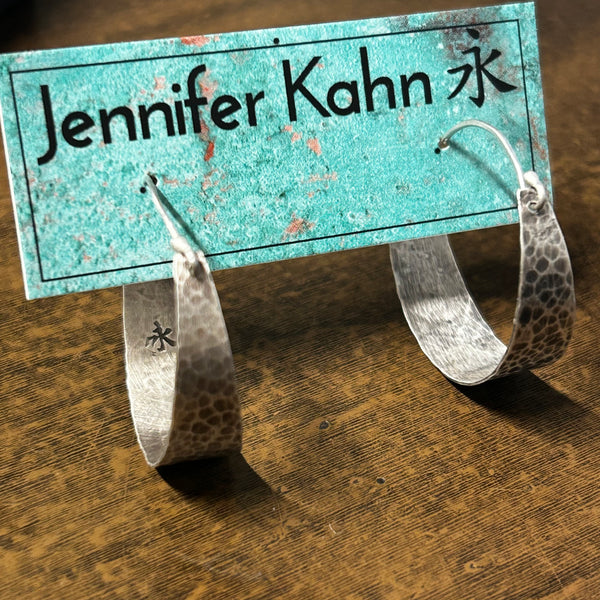 PRIVATE LISTING FOR TERESA: Make a match for older style Wide Silver Hoop Earrings