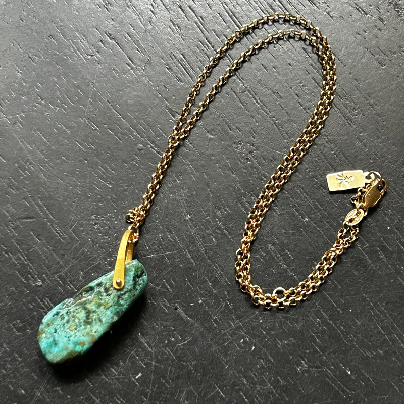 Gold Turquoise Taliswoman Necklace