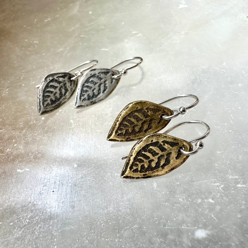 Tiny Leaf Earrings