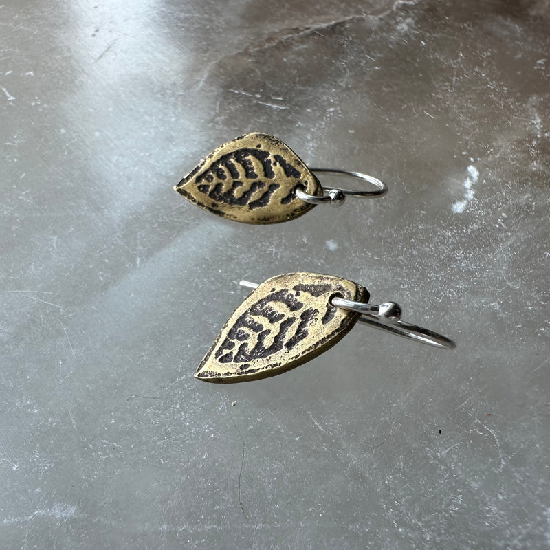 Tiny Leaf Earrings