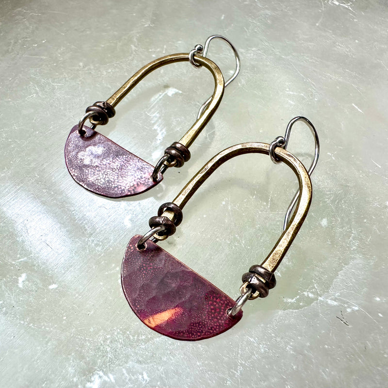 Selene Earrings with Copper