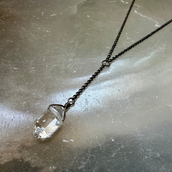 Herkimer Diamond Y Necklace