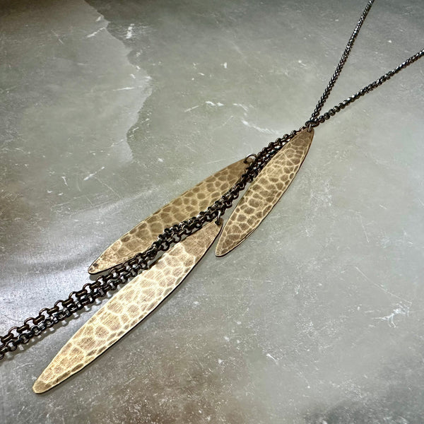 Metal Feather Necklace