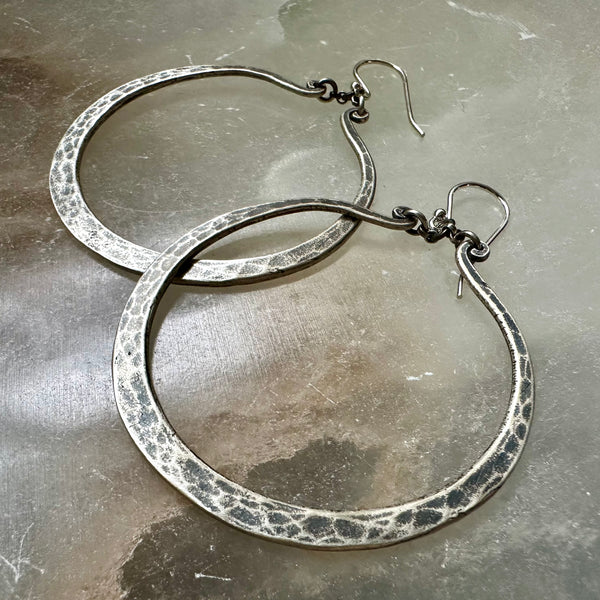 Silver Torque Earrings