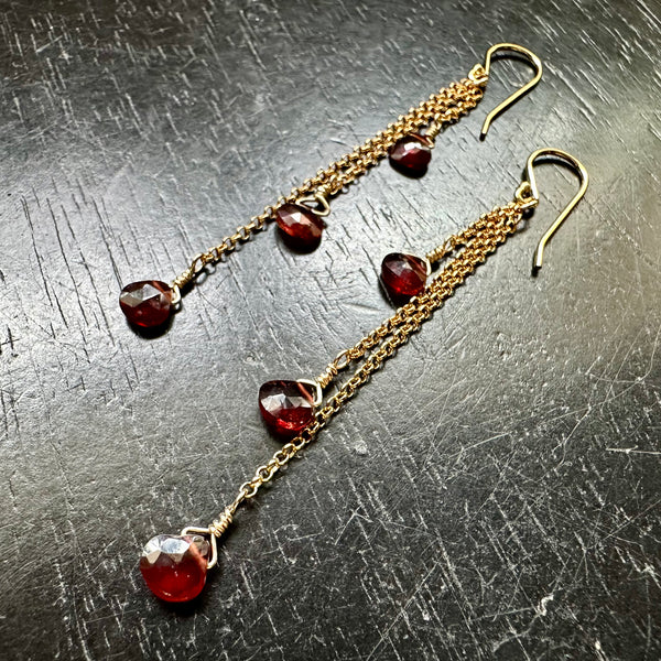 Gold Dew Drop Earrings with Your Choice of Crystal