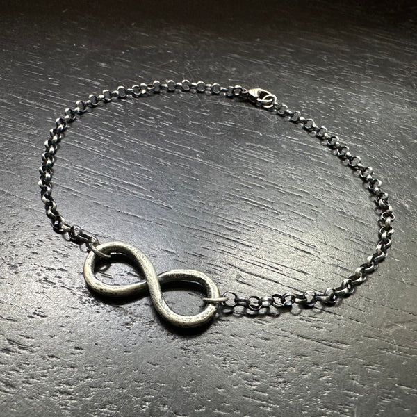 INFINITY Symbol Anklet in Sterling Silver