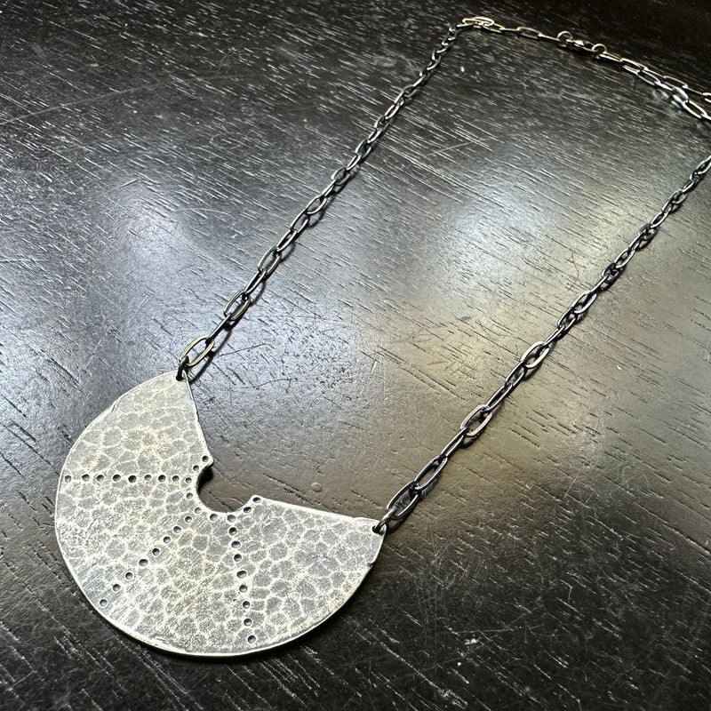 LARGE-LINK STERLING SILVER CHAIN NECKLACES with YOUR CHOICE of LARGE MEDALLIONS