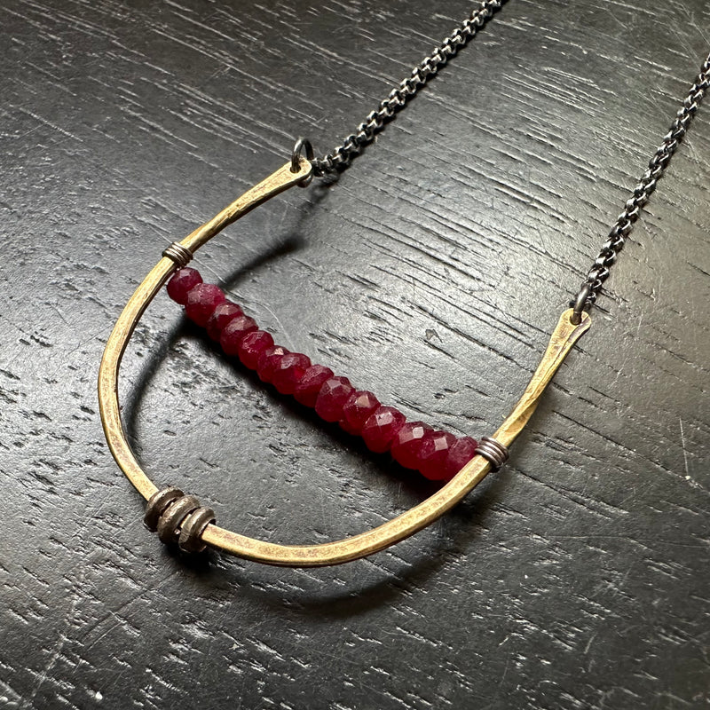 ARTEMIS NECKLACE: Ruby (JULY BIRTHSTONE)