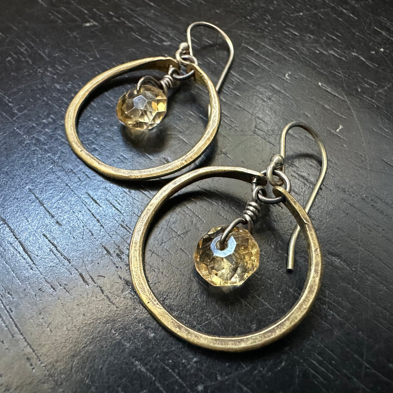 ASSORTED TINY HOOPS with GEMSTONES: Choose your favorite!