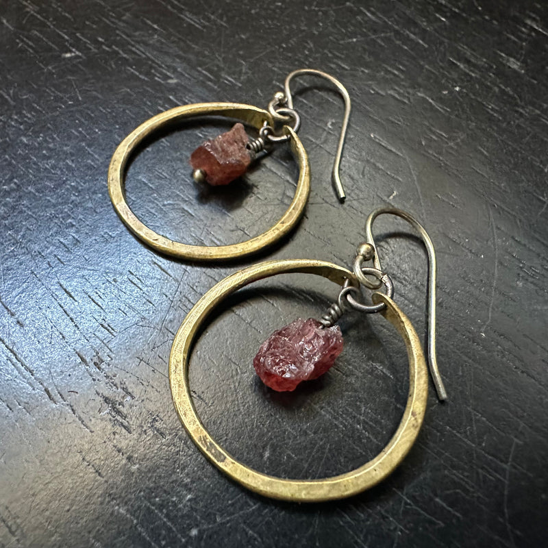 ASSORTED TINY HOOPS with GEMSTONES: Choose your favorite!