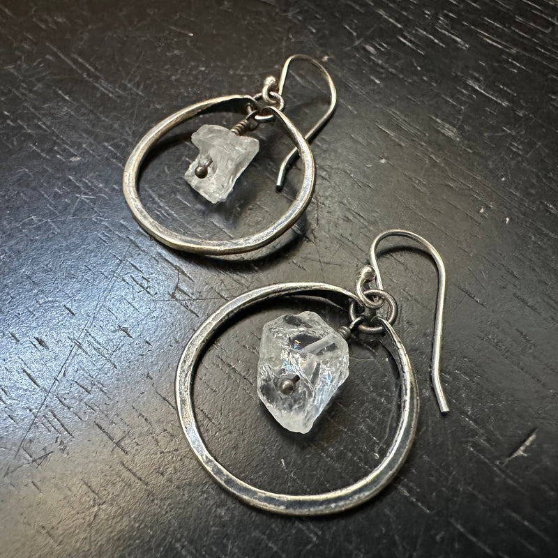 ASSORTED TINY HOOPS with GEMSTONES: Choose your favorite!
