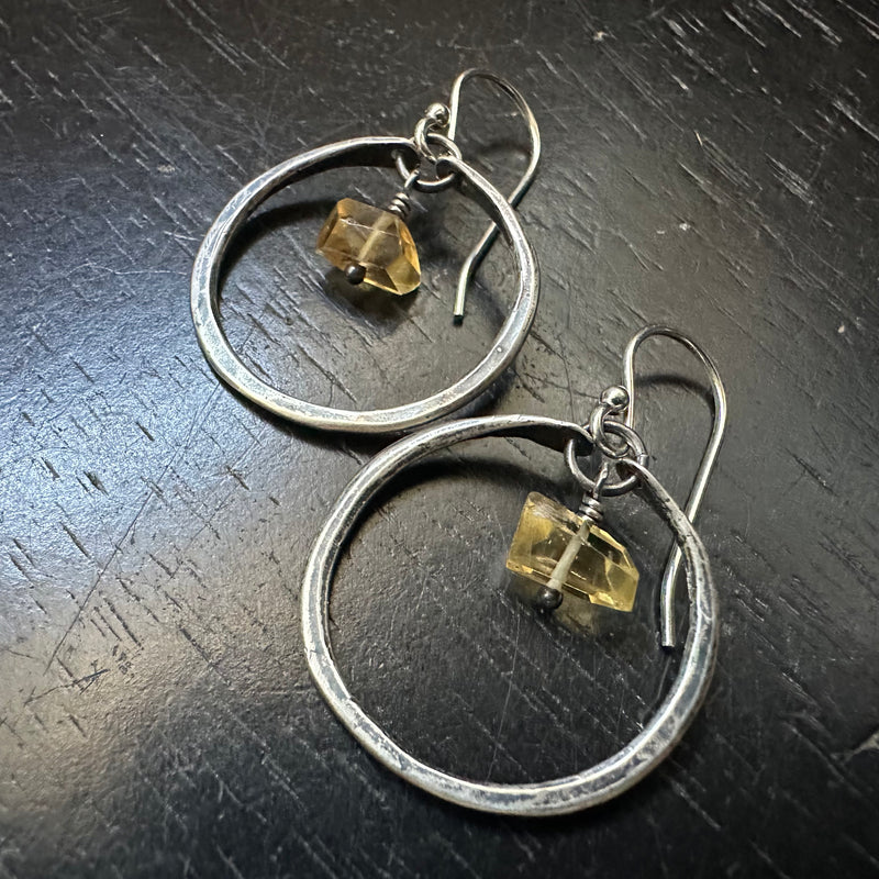 ASSORTED TINY HOOPS with GEMSTONES: Choose your favorite!