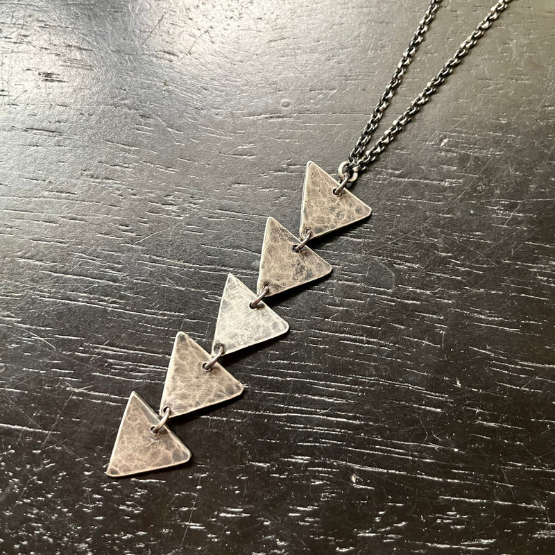 PRIVATE LISTING FOR ROSIE: 5 Triangle EARRINGS - Brass or Sterling