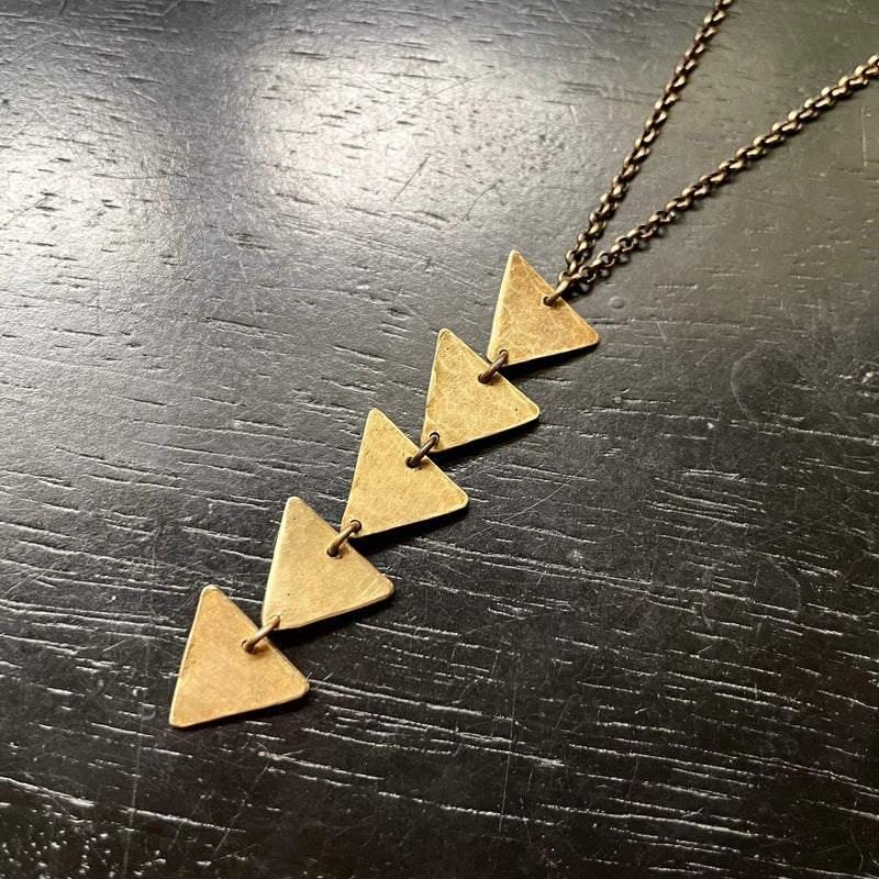 PRIVATE LISTING FOR ROSIE: 5 Triangle EARRINGS - Brass or Sterling
