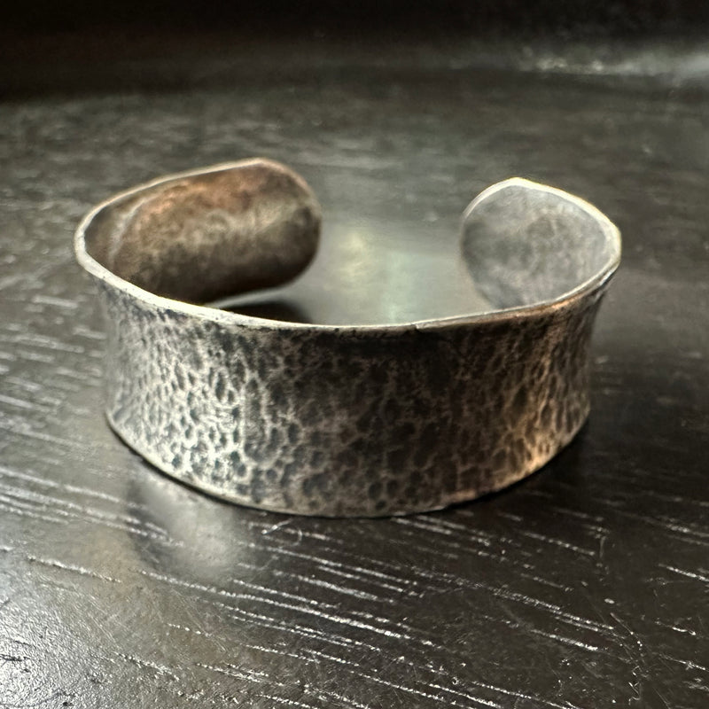 ANTICLASTIC HAMMERED SILVER CUFF - InFusion Gallery
