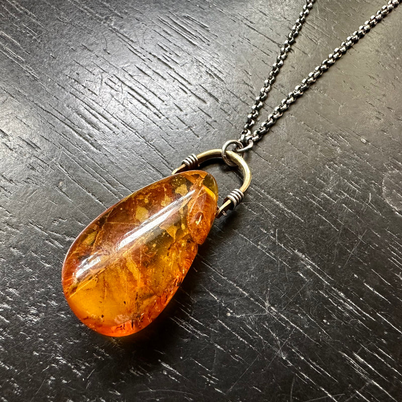 #10 Amber Taliswoman Necklace OOAK #10 (The largest of the batch!)