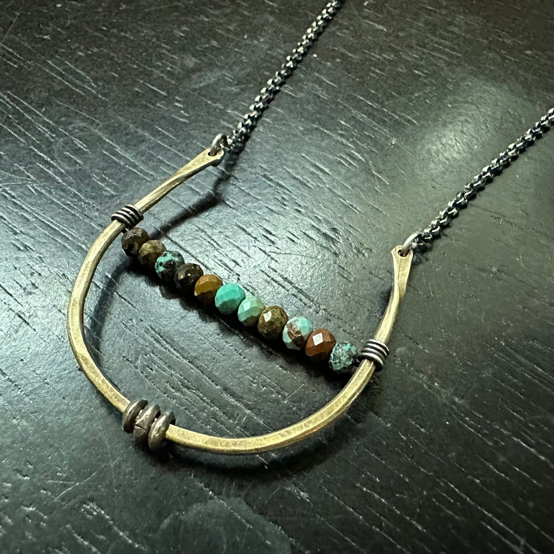 ARTEMIS NECKLACE: Faceted TURQUOISE (DECEMBER BIRTHSTONE)
