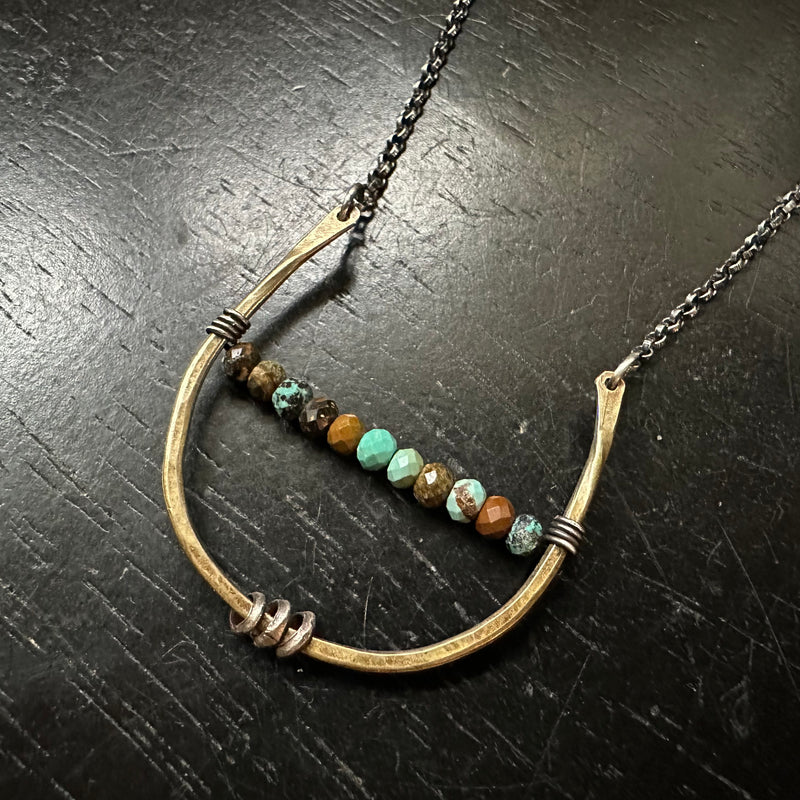 ARTEMIS NECKLACE: Faceted TURQUOISE (DECEMBER BIRTHSTONE)