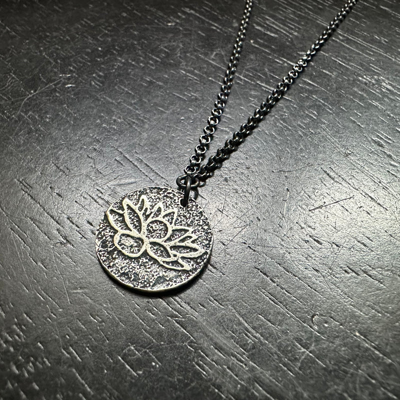 YOGA LOTUS/OM PENDANT: Your choice in Brass or Silver!