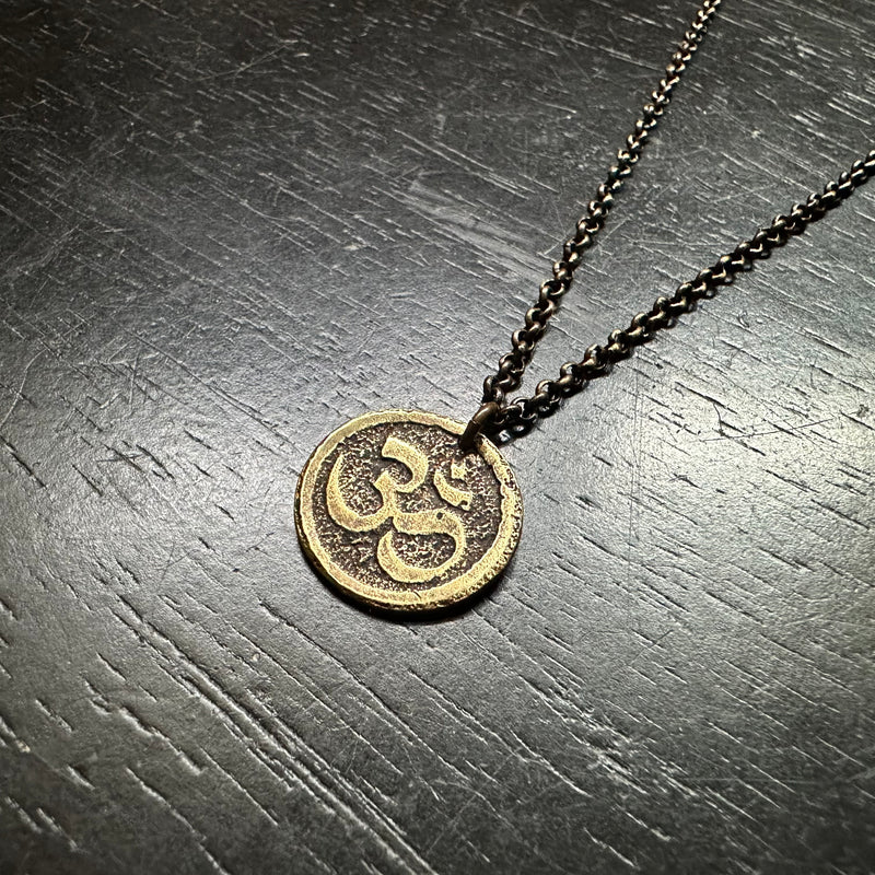 YOGA LOTUS/OM PENDANT: Your choice in Brass or Silver!