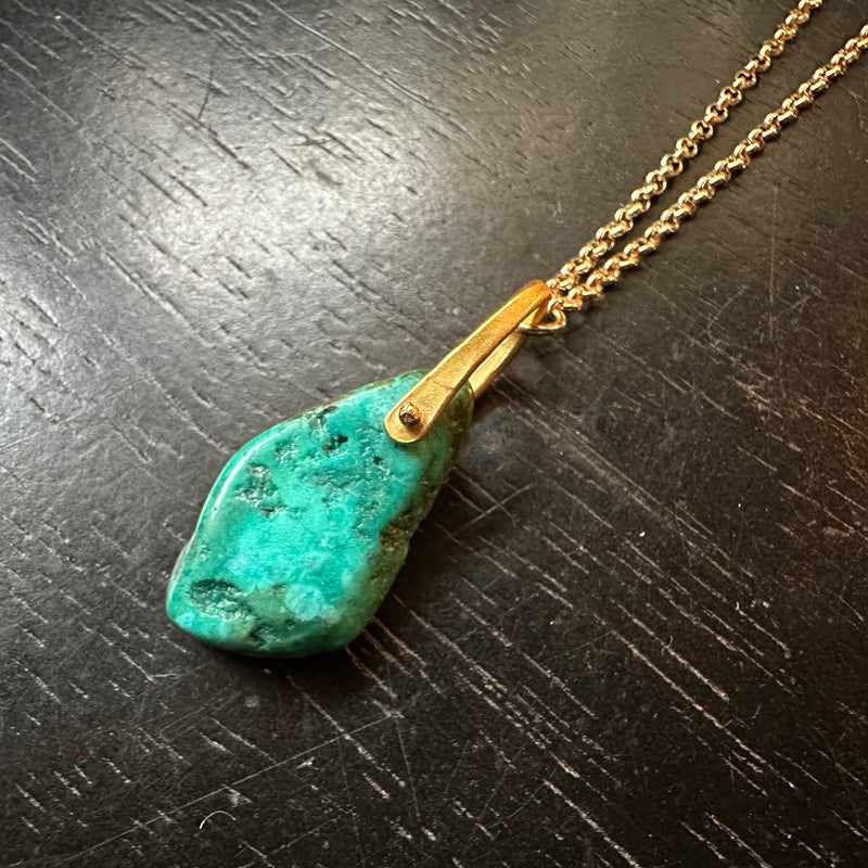 Turquoise Taliswoman Gold Necklace #1