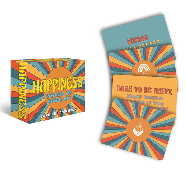 "HAPPINESS: WORDS OF INNER JOY Mini Cards" 40 INSPIRATIONAL CARDS BOXED SET