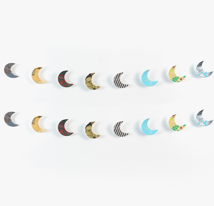 Recycled Moon Garland