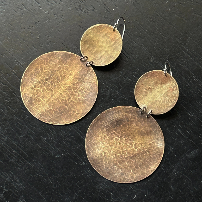 Brass Orbital Earrings