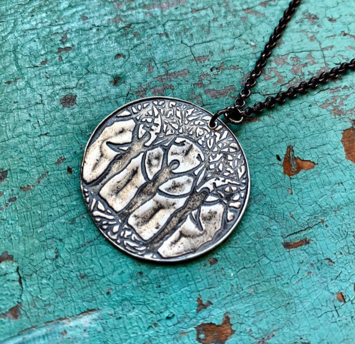 ONLY 1 LEFT IN EACH METAL! Medicine Womyn's Medallion Necklace in Brass