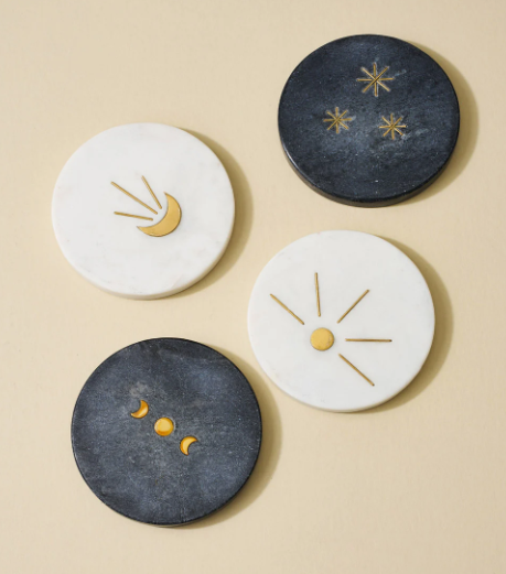 Indukala Assorted Moon Phase Coasters/Display Discs