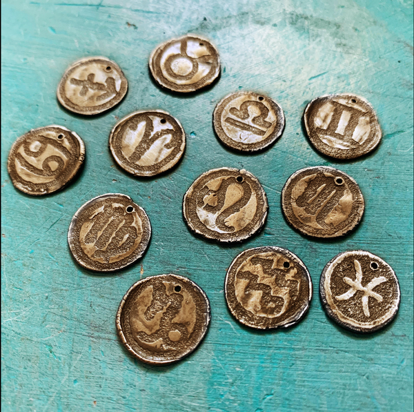 Brass Zodiac Charms