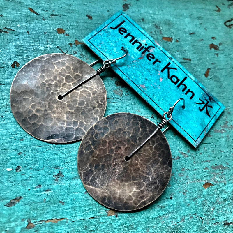 Private Listing for Jessie: Make a match for lost MEDIUM Brass Disc Earrings