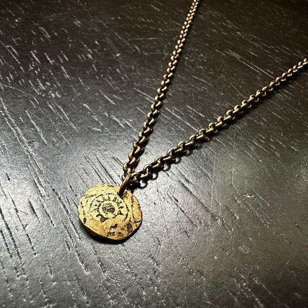 Rage Against the Dying of the Light Pendant - Brass